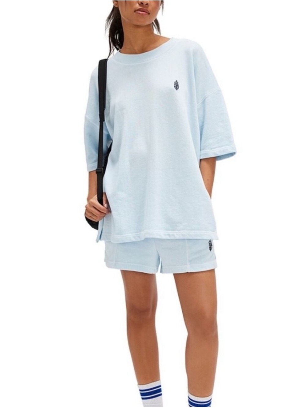 FP Movement by Free People Light Blue Oversized Crewneck Sweatshirt